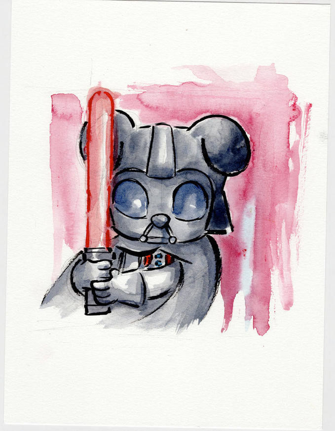 Original Art: Darth Doggo (Watercolor)