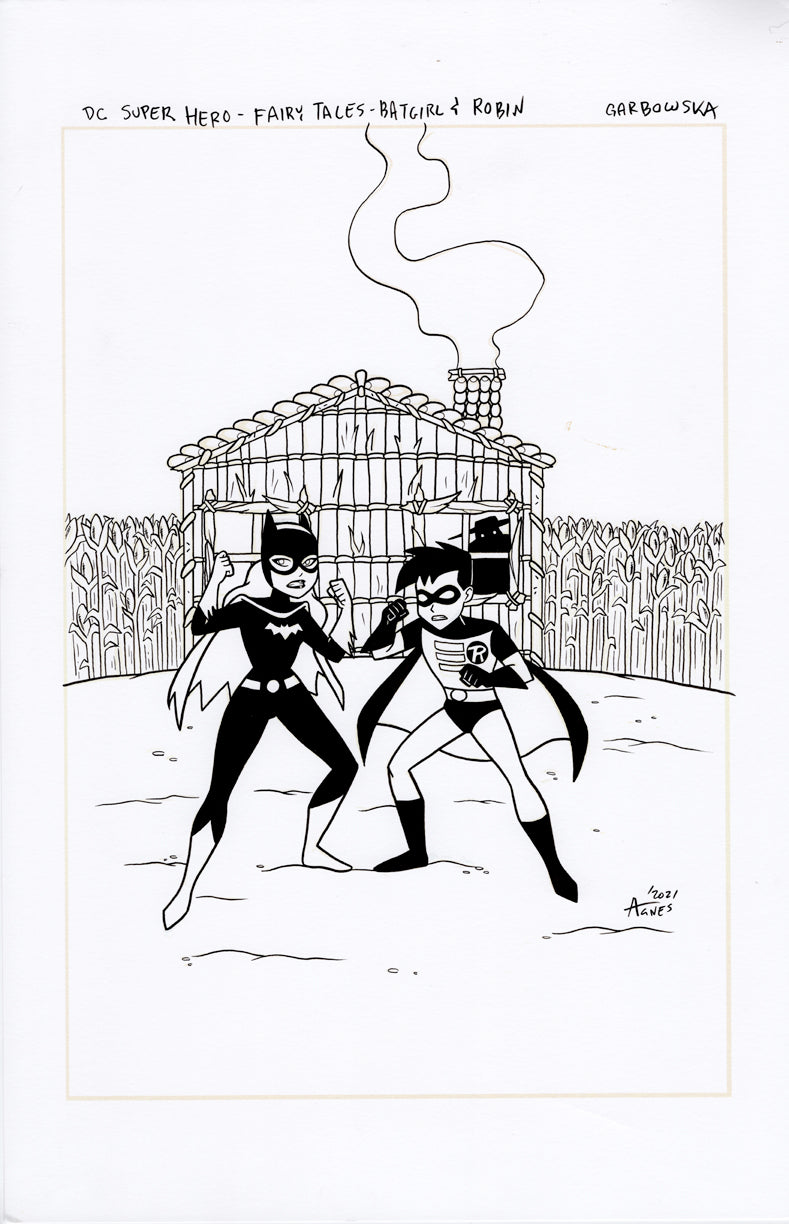 Original Art: DC Fairy Tales - Batgirl & Robin