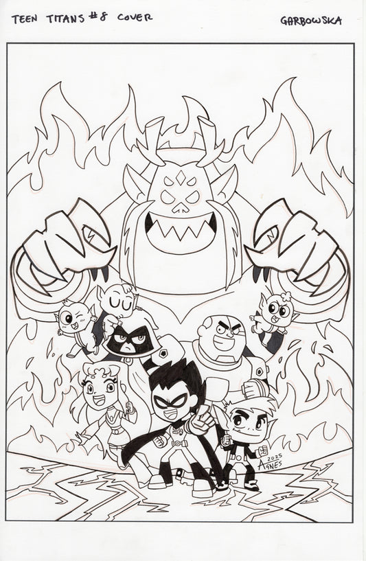 Original Art: Teen Titans Go! #8 Cover