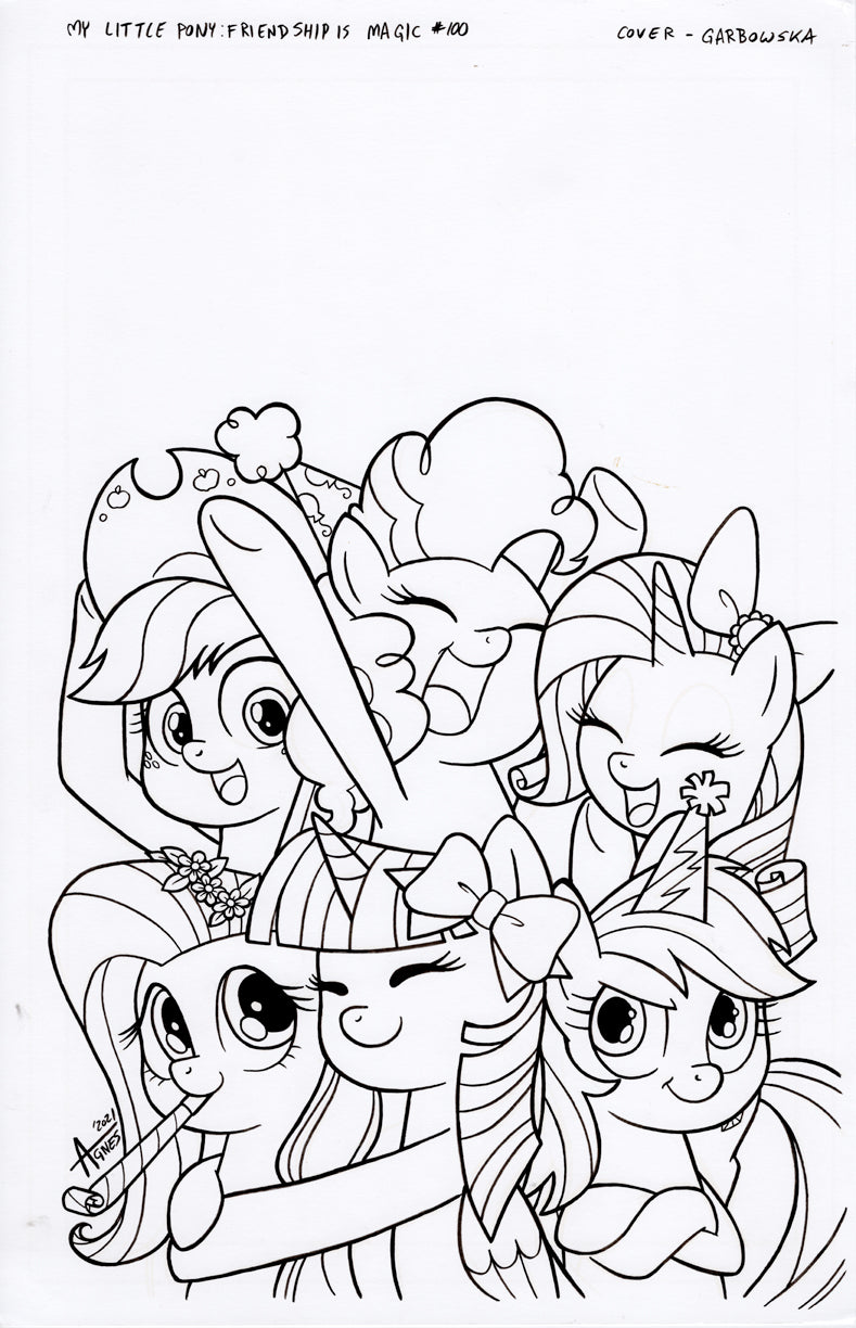 Original Art: MLP Friendship is Magic #100 Cover