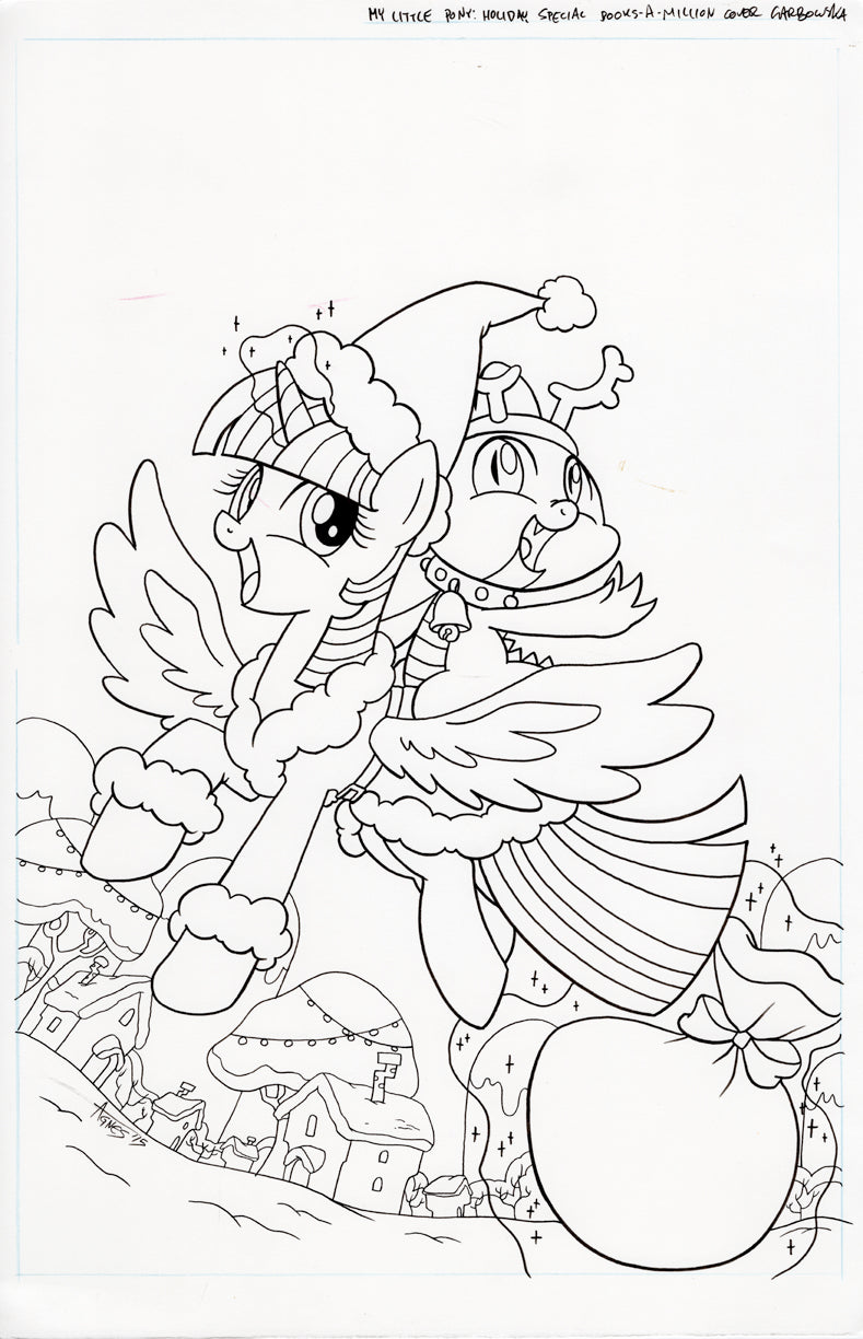 Original Art: MLP Holiday Special Cover (BAM)