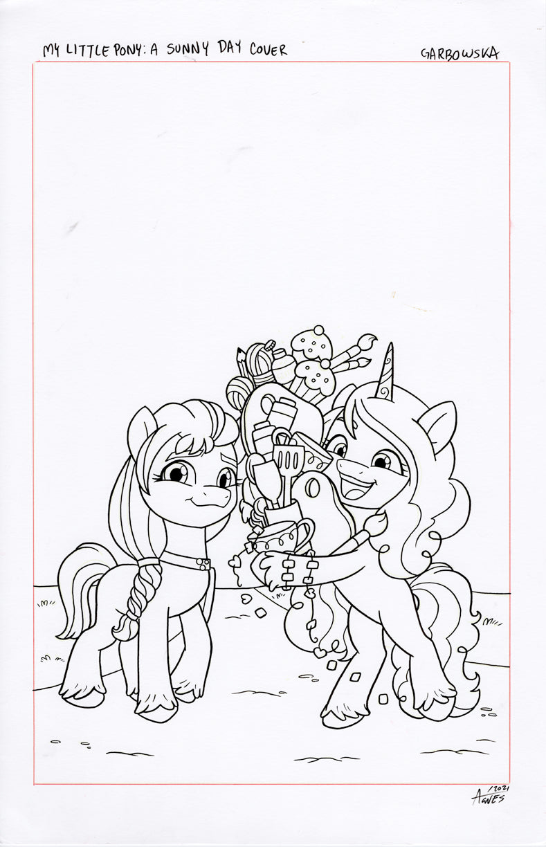 Original Art: MLP A Sunny Day Cover