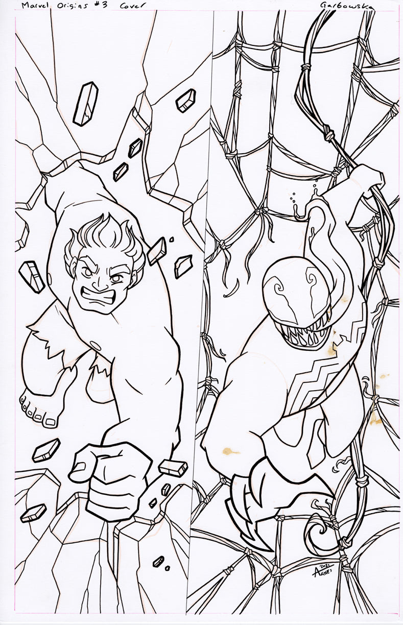 Original Art: Marvel Action Origins #3 Cover
