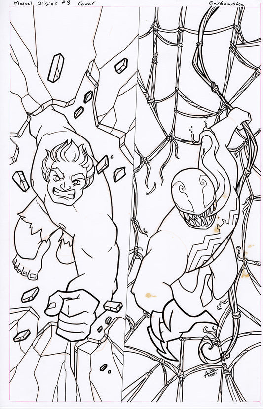 Original Art: Marvel Action Origins #3 Cover