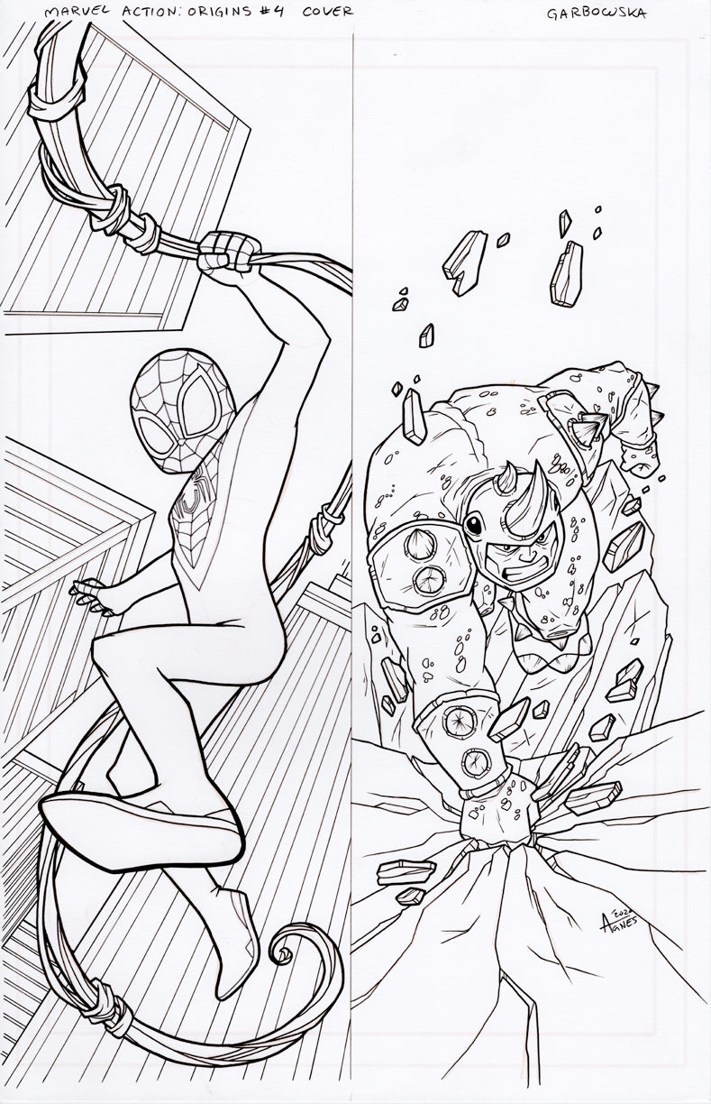 Original Art: Marvel Action Origins #4 Cover