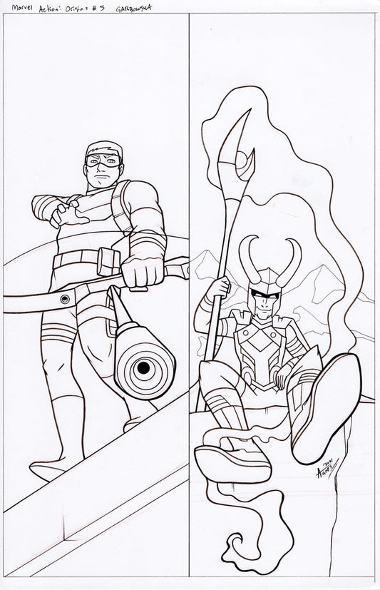 Original Art: Marvel Action Origins #5 Cover