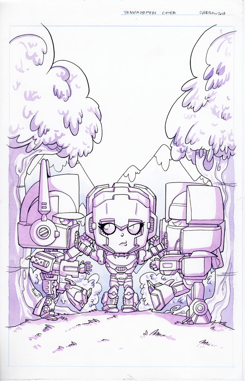 Original Art: Transformers #44 Cover