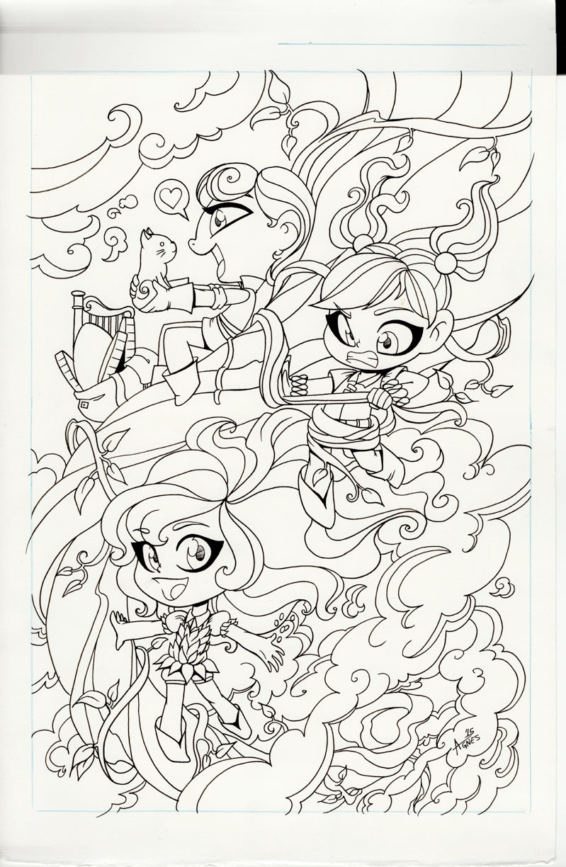 Original Art: DC Sirens Homage