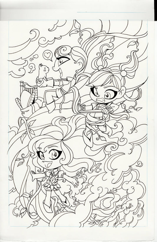 Original Art: DC Sirens Homage