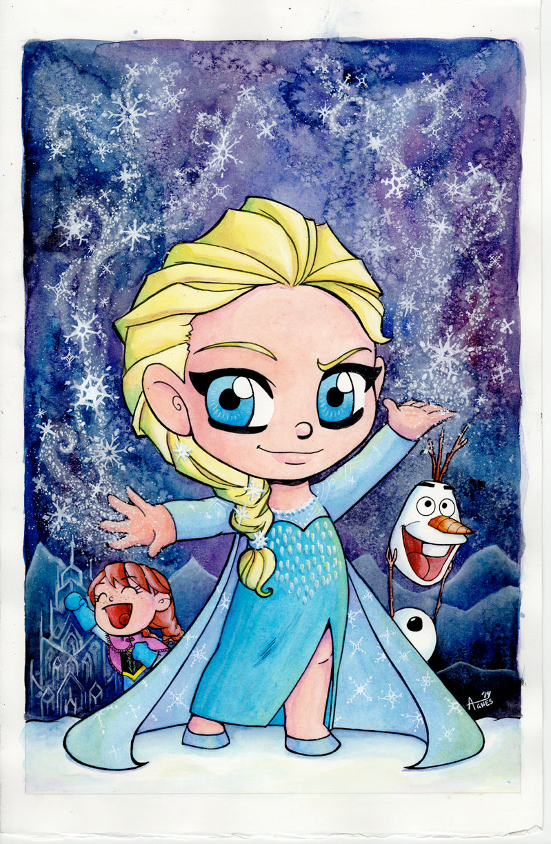Original Art: Frozen (Watercolor)
