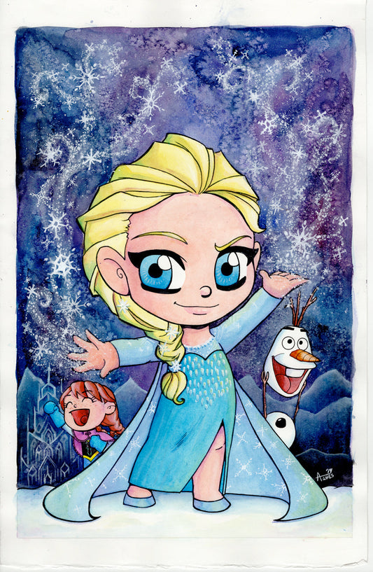 Original Art: Frozen (Watercolor)