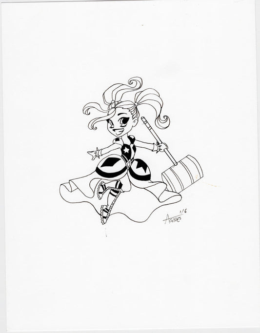 Original Art: Chibi Harley Quinn